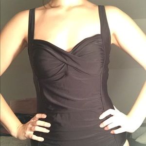 Black one piece swim